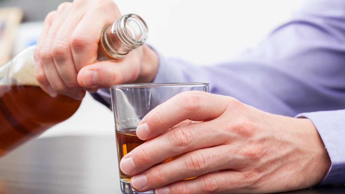 Man who pours alcohol
