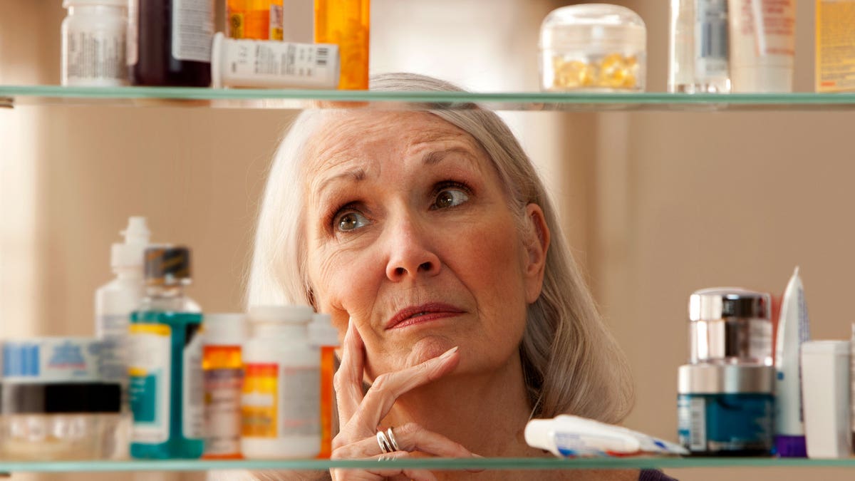 Woman in the medical cabinet