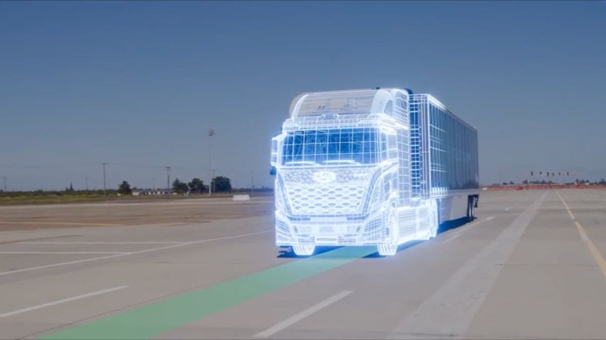 Software Illustration strongly to the AI ​​used in a self -propelled truck 